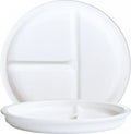 Arcoroc Restaurant White Assiette menu 3 compartiments 23 cm, blanc