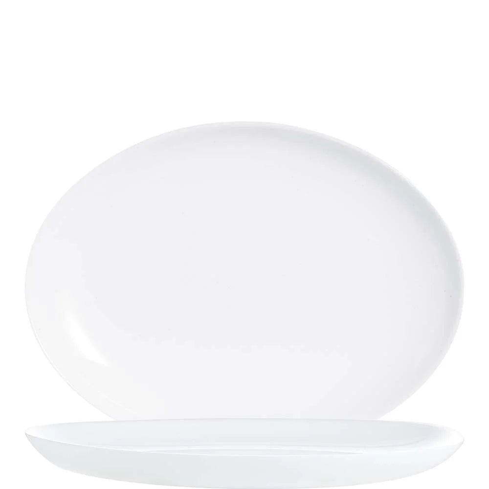 Arcoroc Evolutions White plat ovale 33 x 25 cm, blanc