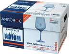 Arcoroc V. Juliette Weinkelch 40 cl mit Füllstrich bei 0,1 und 0,2 l, 12er Party Box