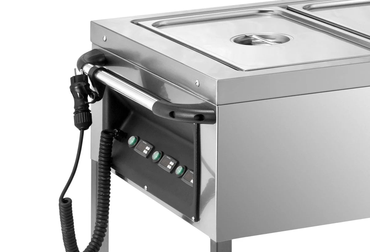 Bain-Marie Wagen PROFI mit abnehmbarer Wanne 2x GN 1/1