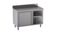 Edelstahl-Arbeitsschrank ECO 12x7 mit Aufkantung