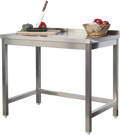 Edelstahl Arbeitstisch Profi 1000 x 600 mm - mit Aufkantung