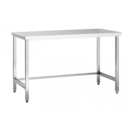 Table de travail en inox Eco 12x7 sans tablette inférieure