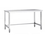 Edelstahl Arbeitstisch Eco 18x6 ohne Grundboden