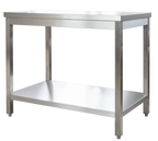 Edelstahl Arbeitstisch Profi 700 x 700 mm - mit Grundboden