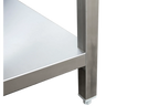 Edelstahl Arbeitstisch Profi 700 x 700 mm - mit Grundboden