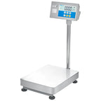 AE Adam Bodenwaage mit Hochanzeige und Einbaudrucker für Etiketten oder Barcodes 75 kg / Lesbarkeit 5 g