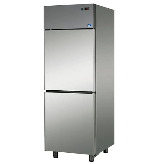 Mastro Kühlschrank 600 Liter aus Edelstahl mit 2 Türen, 0°/+10°C