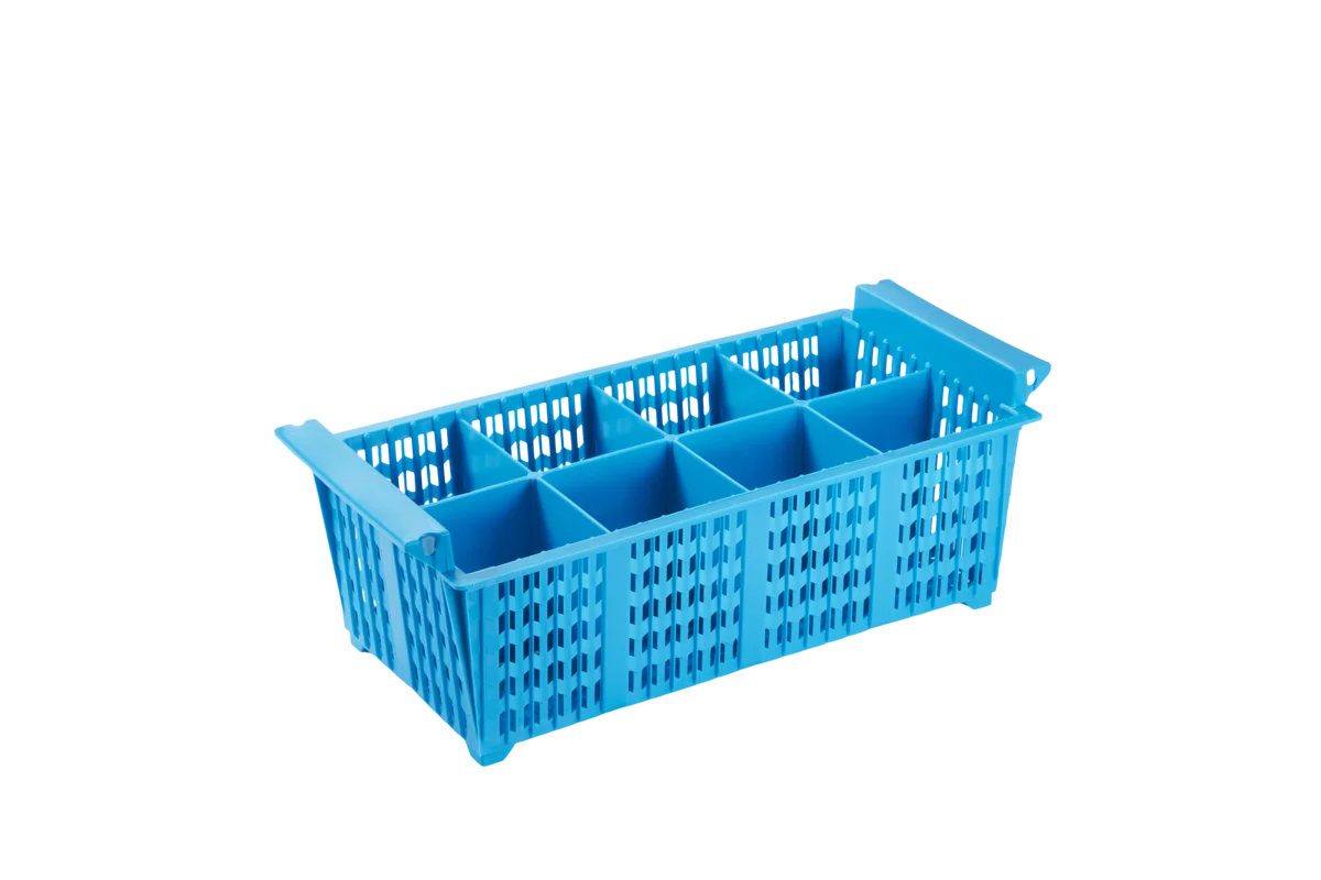 Besteckkorb 8 Fächer 89x89 mm, blau