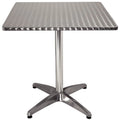 Bolero table bistrot 700x700 mm inox, 1 pied