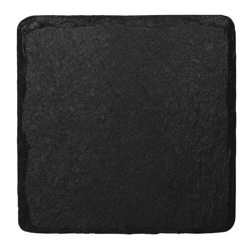 Plat de présentation en ardoise naturelle Olympia 130x130mm (Lot de 4)
