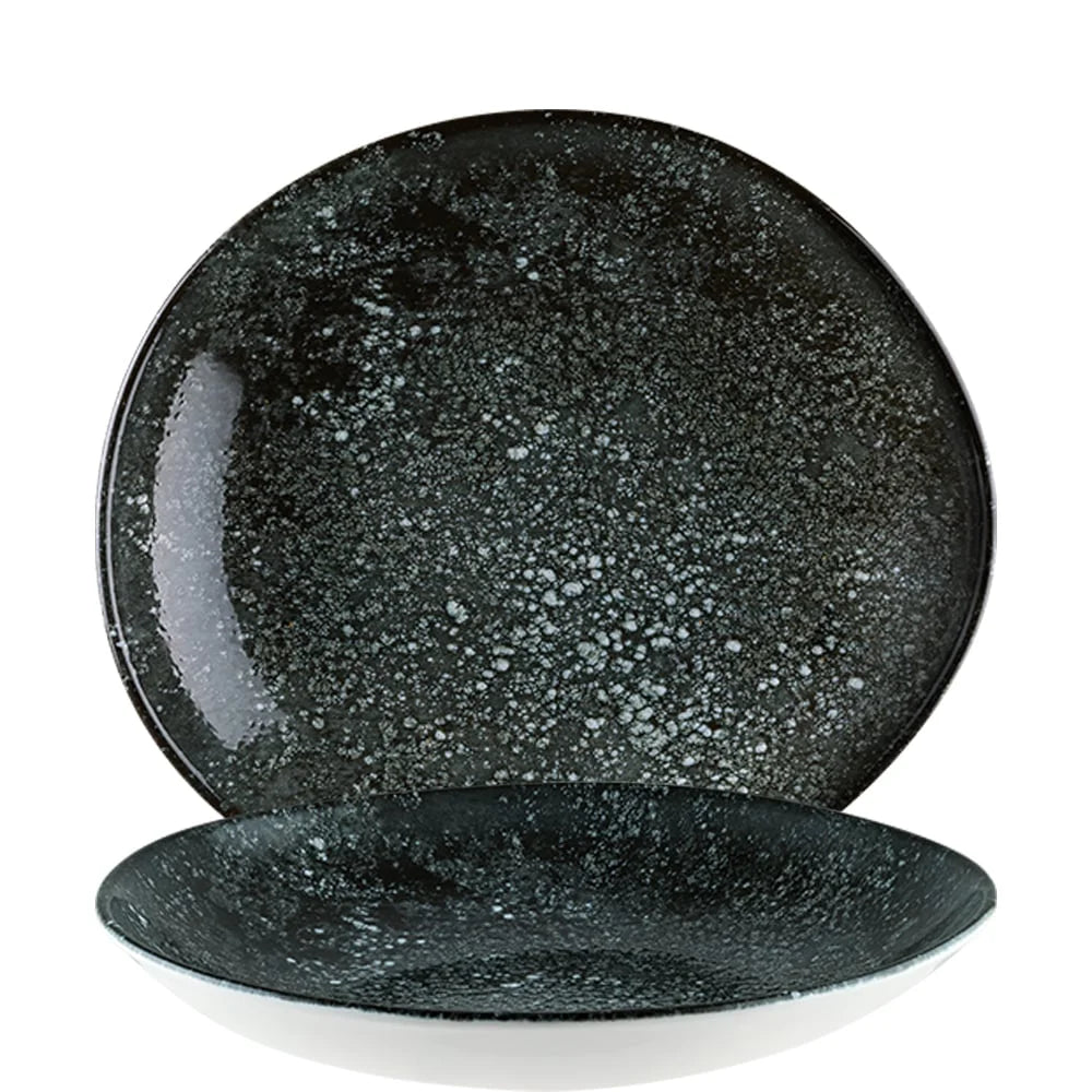 Bonna Premium Porcelain Cosmos Black Vago Assiette creuse 26 cm, noir