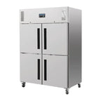 Polar Serie G Gefrierschrank Edelstahl mit geteilten Türen 1200L