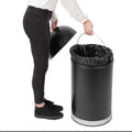 Bolero Poubelle ouverte noire 40L en acier