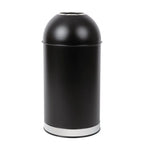 Bolero Poubelle ouverte noire 40L en acier