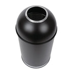Bolero Poubelle ouverte noire 40L en acier