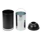 Bolero Poubelle ouverte noire 40L en acier