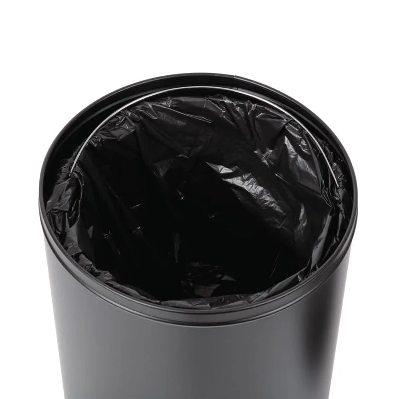 Bolero Poubelle ouverte noire 40L en acier