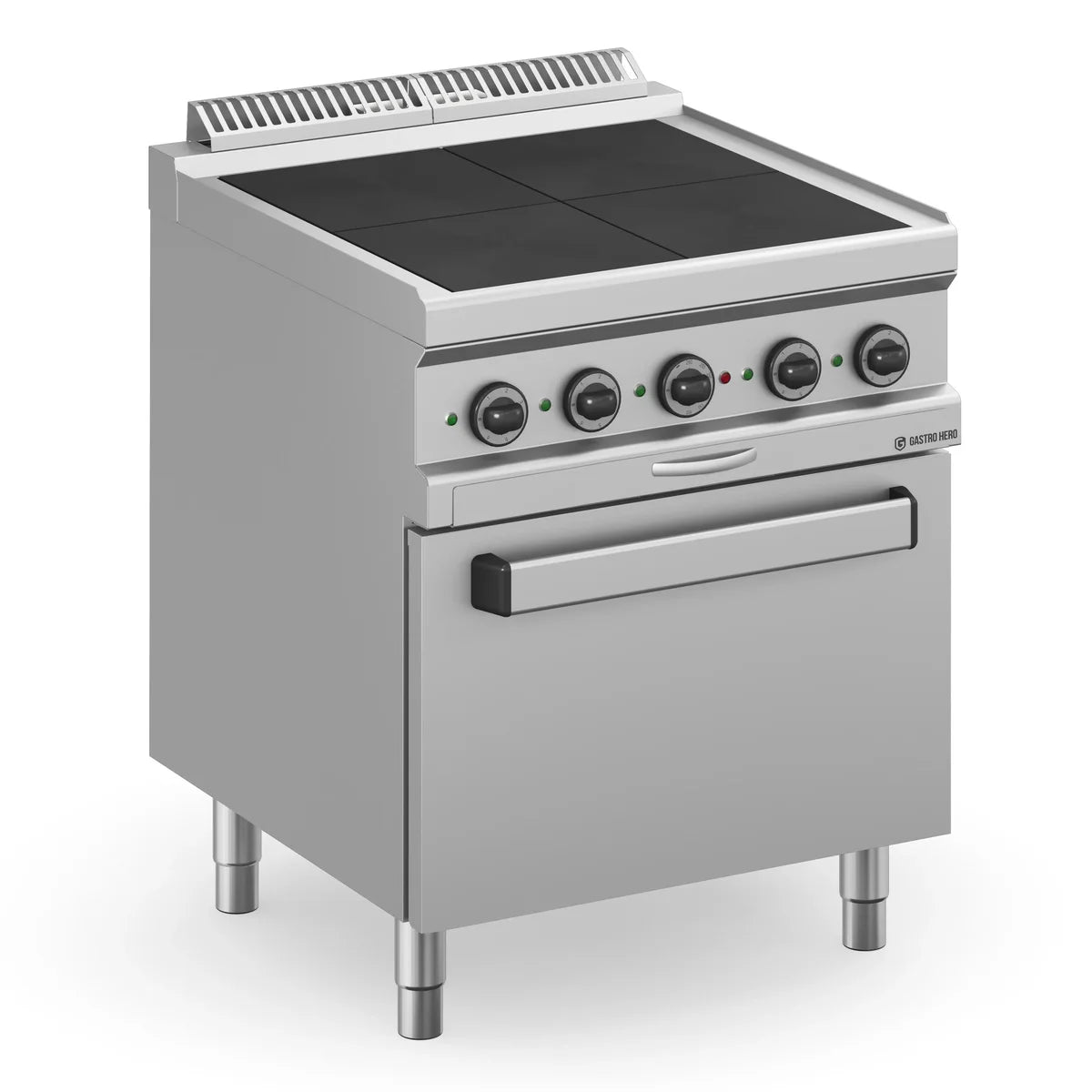 Cuisinière électrique Série 700 - 70/70 avec four électrique - 4 plaques carrées encastrées - 15,3 kW