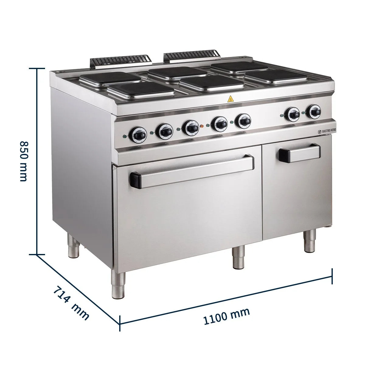 Elektroherd Serie 700 - 110/70 mit Elektrobackofen - 6 quadratische Kochfelder - 20,9 kW