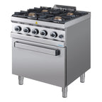 Gasherd Serie 700 - 70/70 mit Gasbackofen - 4 Kochstellen - 34 kW