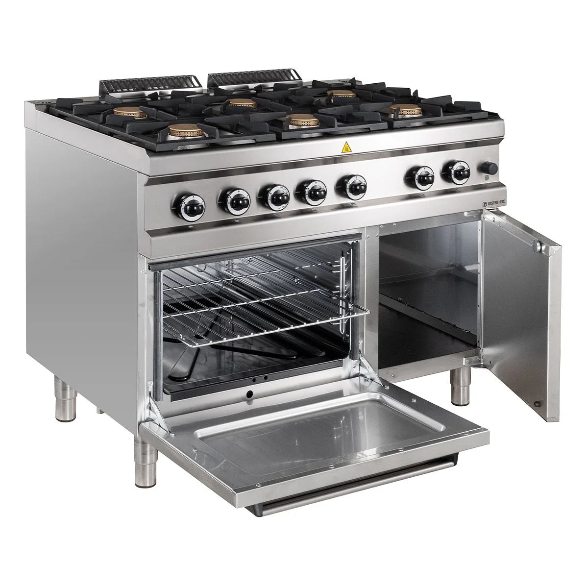 Gasherd Serie 700 - 110/70 mit Gasbackofen - 6 Kochstellen - 48 kW