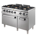 Gasherd Serie 700 - 110/70 mit Gasbackofen - 6 Kochstellen - 48 kW