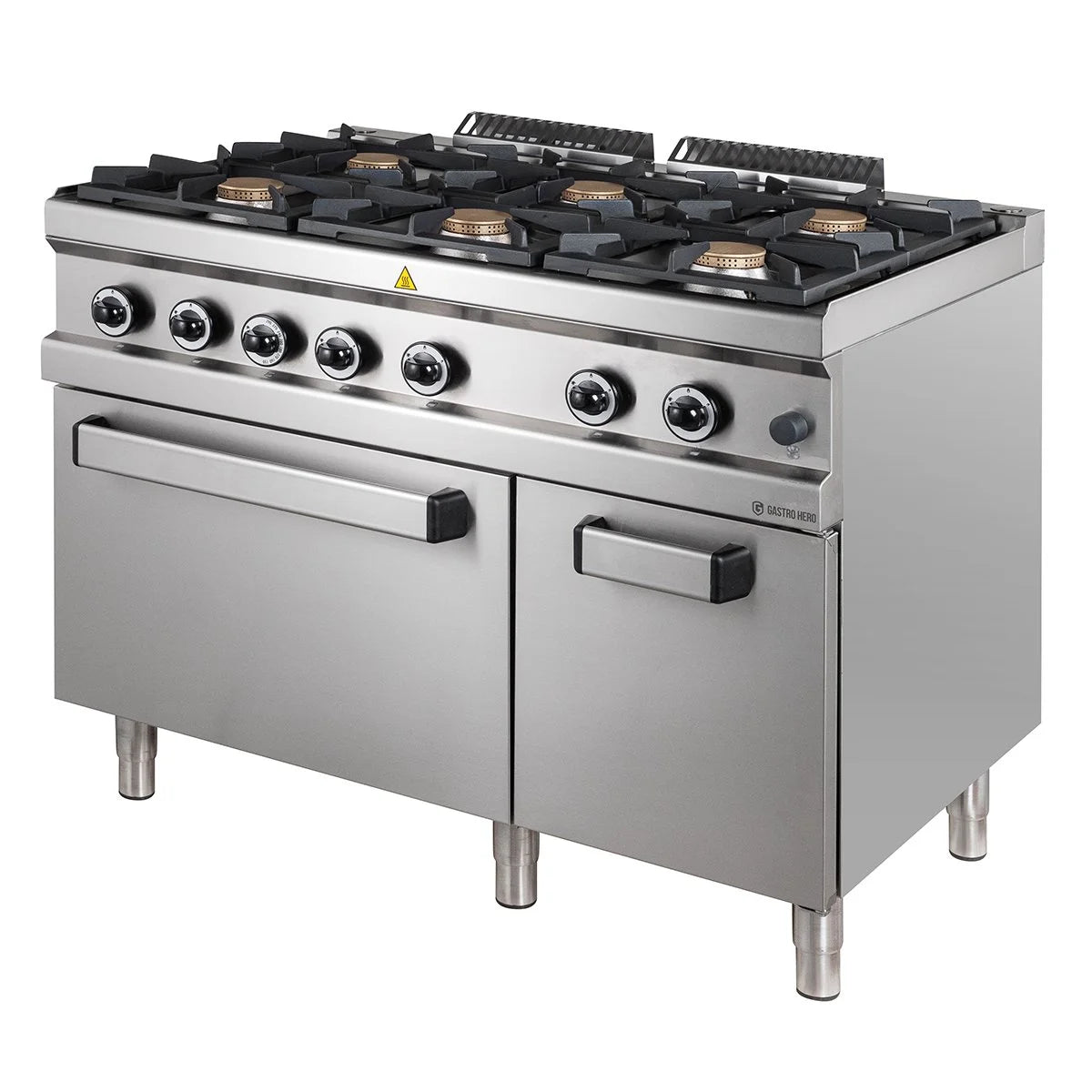 Gasherd Serie 700 - 110/70 mit Gasbackofen - 6 Kochstellen - 48 kW