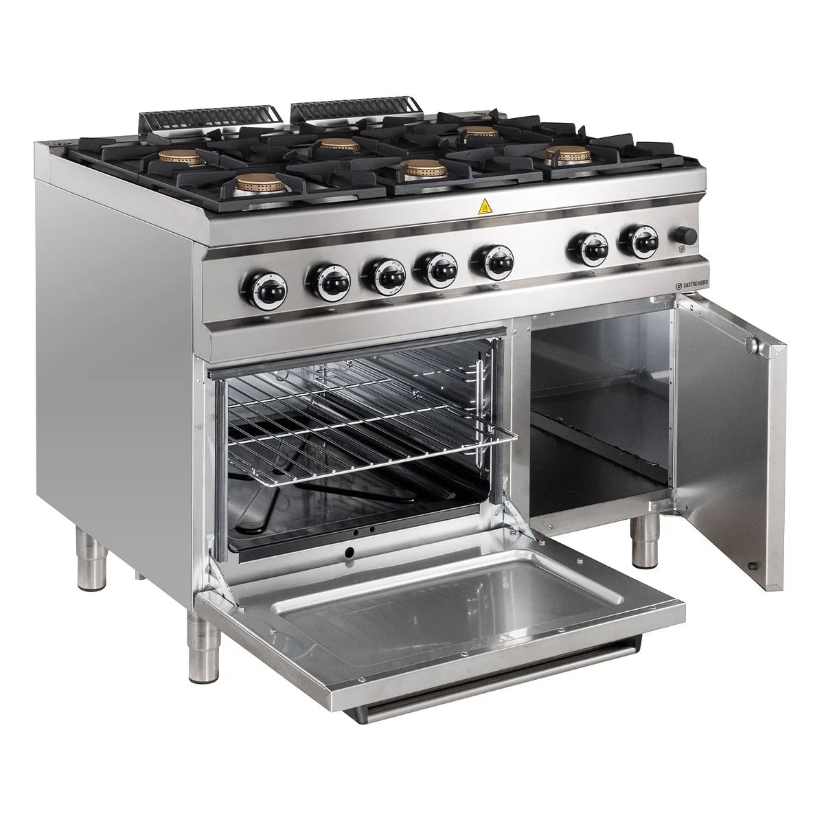 Gasherd Serie 700 - 110/70 mit Elektrobackofen - 6 Kochstellen - 42 kW