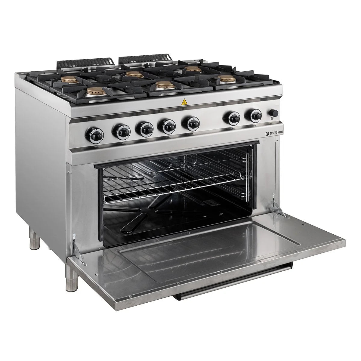 Gasherd Serie 700 - 110/70 mit Gasbackofen - 6 Kochstellen - 42 kW