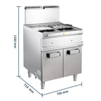 Gas-Fritteuse Serie 700 - 70/70 - 14+14 Liter