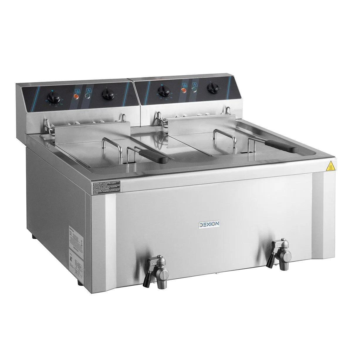 Elektro-Doppel-Fritteuse Profi - 12+12 Liter mit Ablasshahn, 400 V