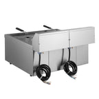 Elektro-Doppel-Fritteuse Profi - 12+12 Liter mit Ablasshahn, 400 V