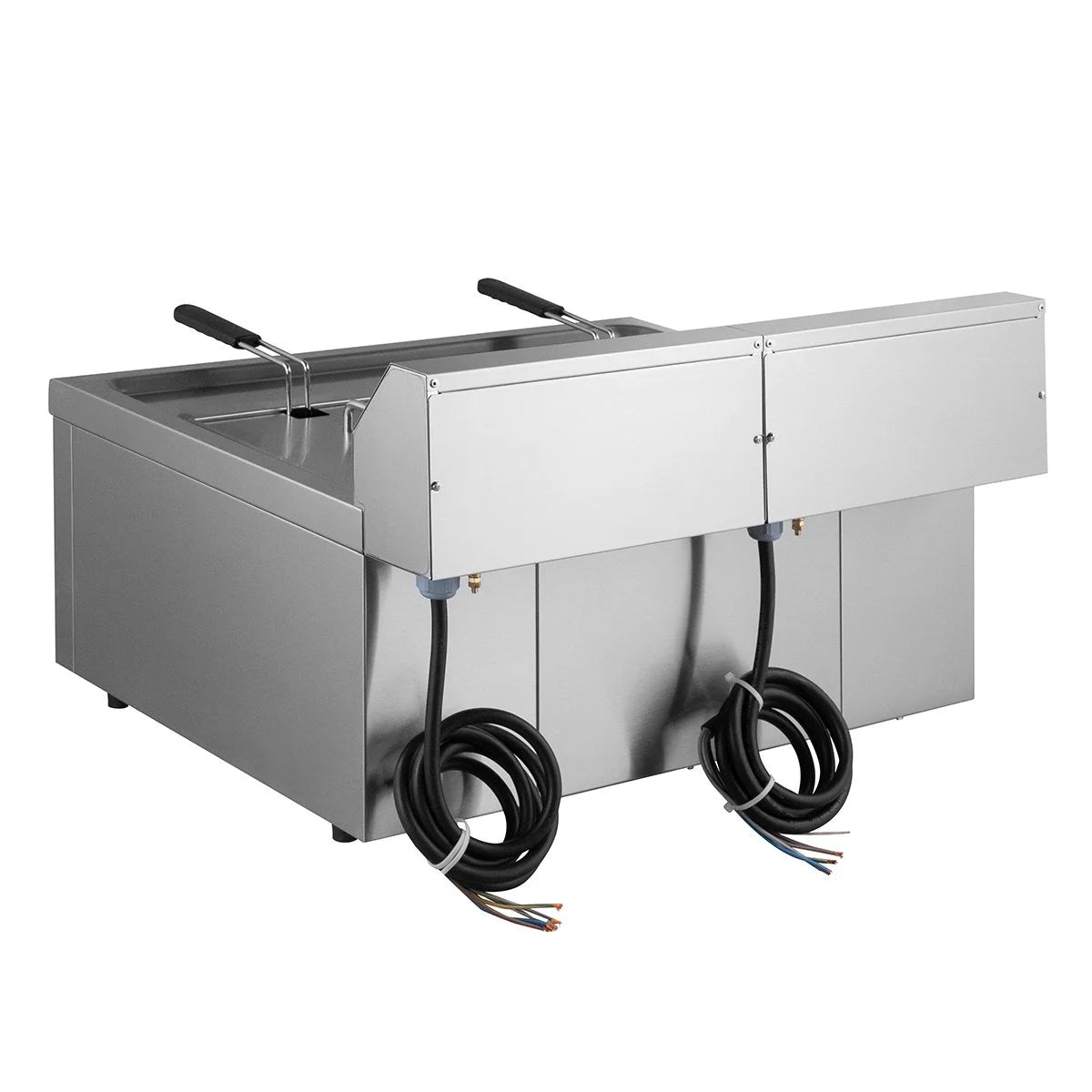 Elektro-Doppel-Fritteuse Profi - 12+12 Liter mit Ablasshahn, 400 V