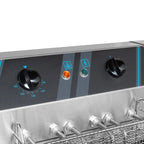Elektro-Doppel-Fritteuse Profi - 12+12 Liter mit Ablasshahn, 400 V