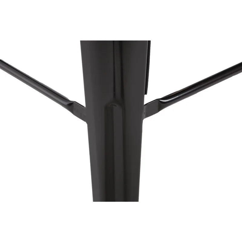 Bolero tabourets de bar bistro hauts en acier noirs - lot de 4