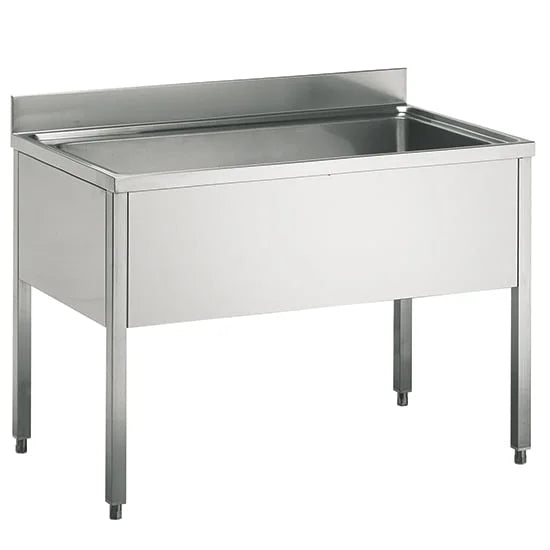 Mastro Evier à casseroles avec rebord, sans tablette, 1000x700 mm
