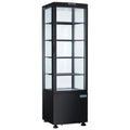 Vitrine réfrigérée Polar 235 noire - avec porte vitrée bombée
