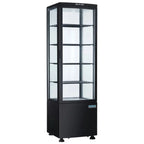 Vitrine réfrigérée Polar 235 noire - avec porte vitrée bombée