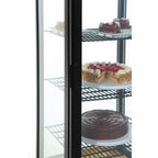 Vitrine réfrigérée Polar 235 noire - avec porte vitrée bombée