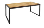 Table rectangulaire en acier et bois d’acacia Bolero de style industriel