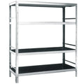 Mastro Regal aus Edelstahl mit 4 Regalböden, 1800x500x1800 mm