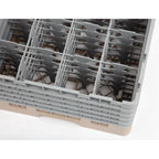 Cambro Gläserspülkorb beige mit 16 Fächern max Glashöhe 25,7cm