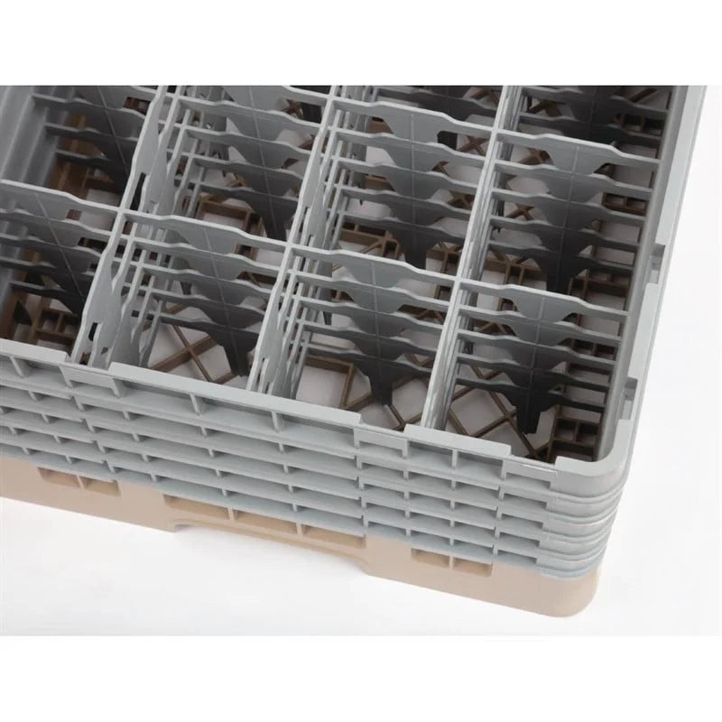 Cambro Gläserspülkorb beige mit 16 Fächern max Glashöhe 25,7cm
