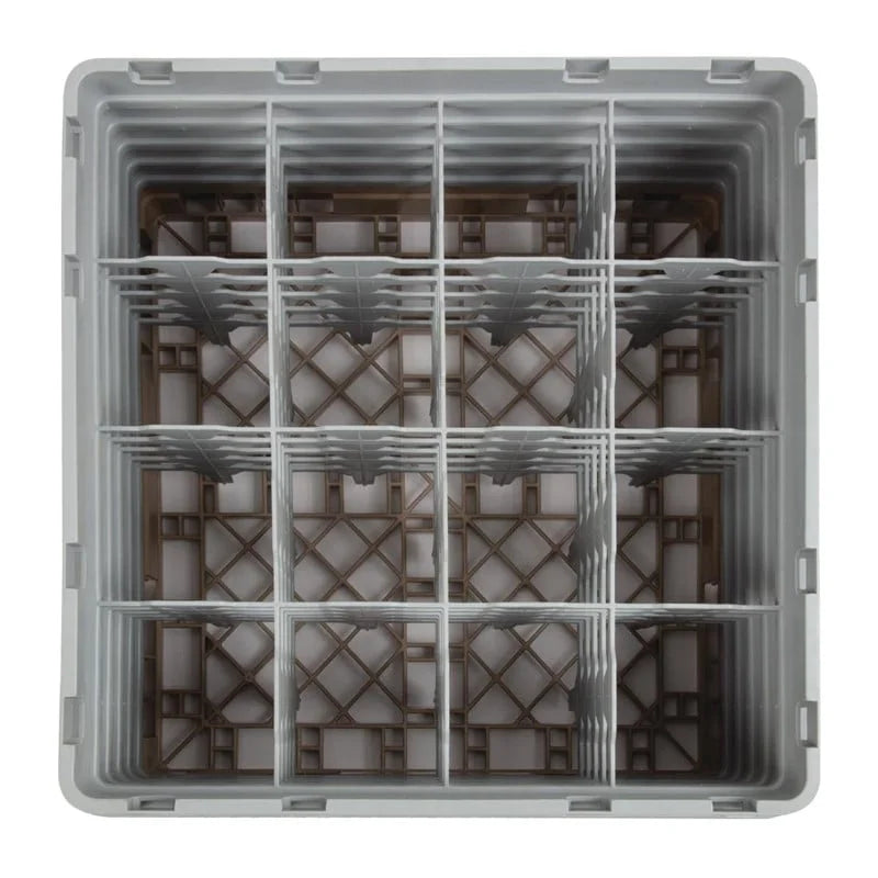 Cambro Gläserspülkorb beige mit 16 Fächern max Glashöhe 25,7cm