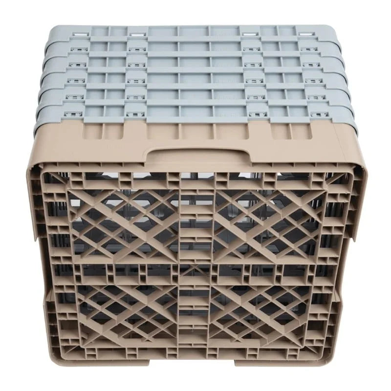 Cambro Gläserspülkorb beige mit 16 Fächern max Glashöhe 29,8cm