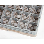 Cambro Panier lave-verres beige à 25 compartiments hauteur max. des verres 13,3 cm