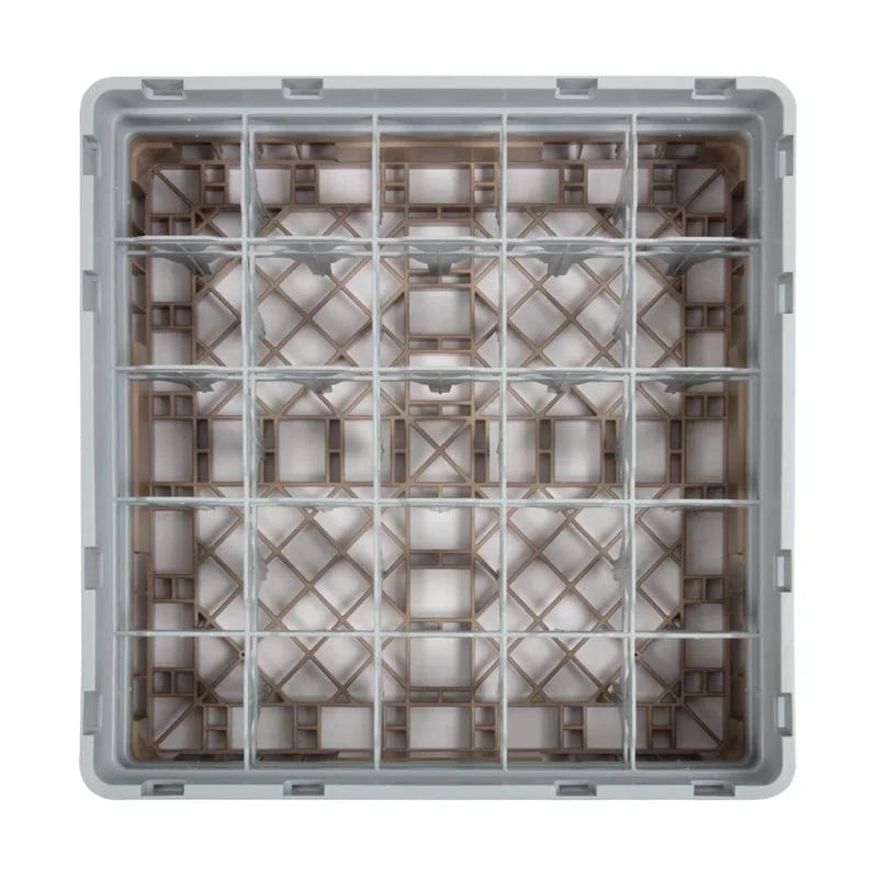 Cambro Panier lave-verres beige à 25 compartiments hauteur max. des verres 13,3 cm