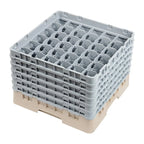 Cambro Panier de lavage pour verres beige avec 36 compartiments hauteur de verre max 29,8cm