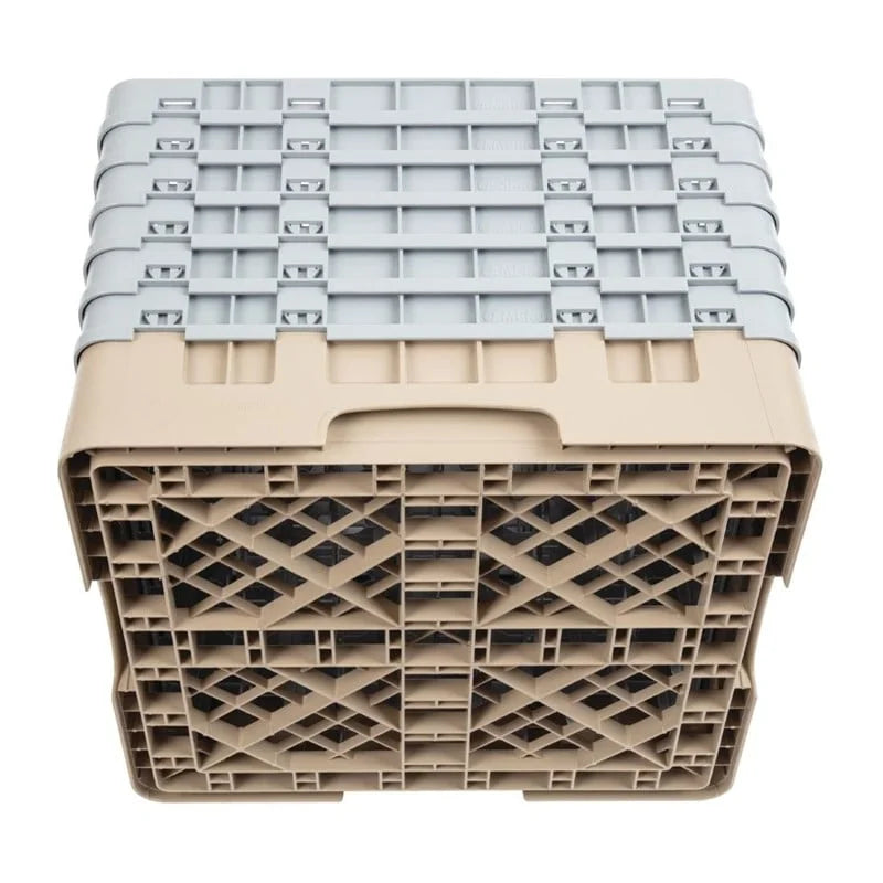Cambro Panier de lavage pour verres beige avec 36 compartiments hauteur de verre max 29,8cm